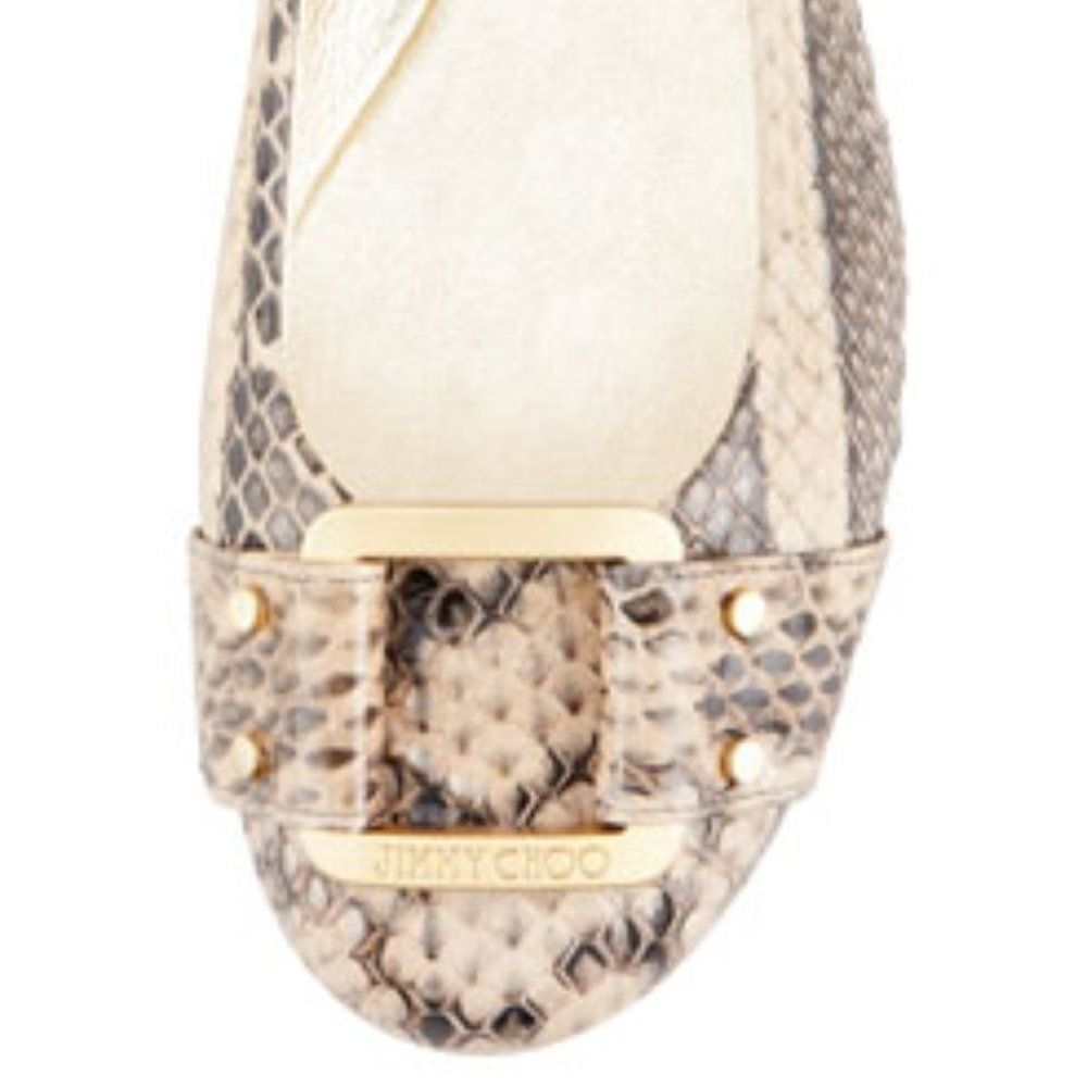 Jimmy Choo Snakeskin Gold Heel Pump